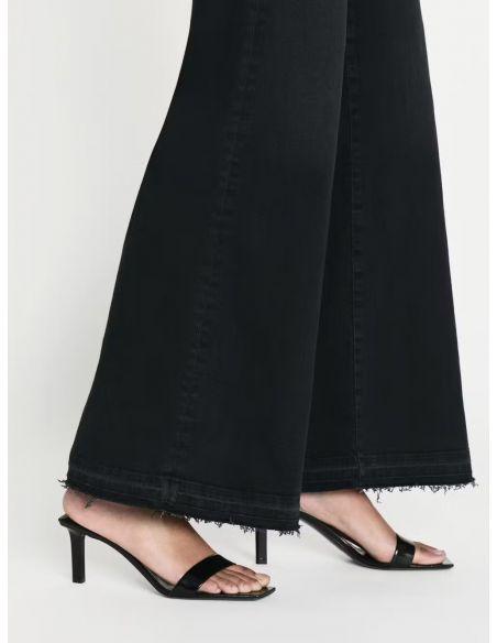 JEAN LE PALAZZO CROP RELEASED HEM BLACKTHORN