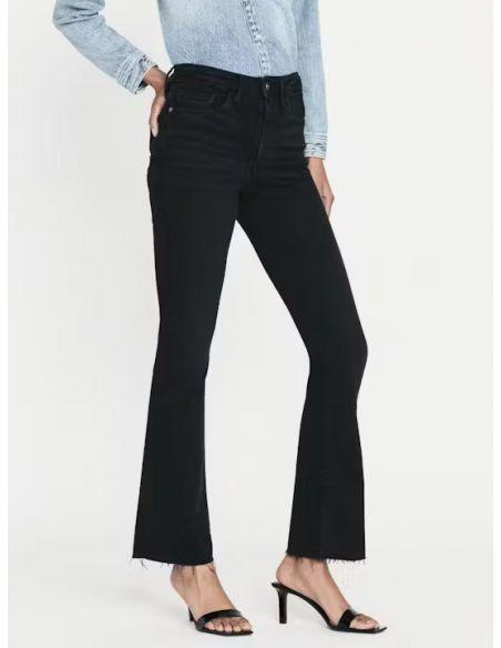 JEAN LE CROP MINI BOOT RAW FRAY BLACKTHORN