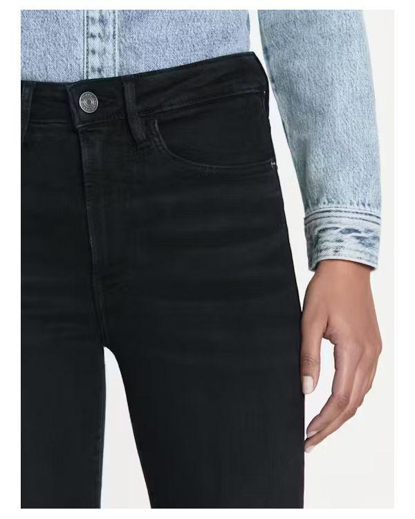 JEAN LE CROP MINI BOOT RAW FRAY BLACKTHORN