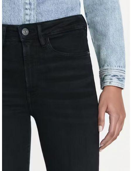 JEAN LE CROP MINI BOOT RAW FRAY BLACKTHORN