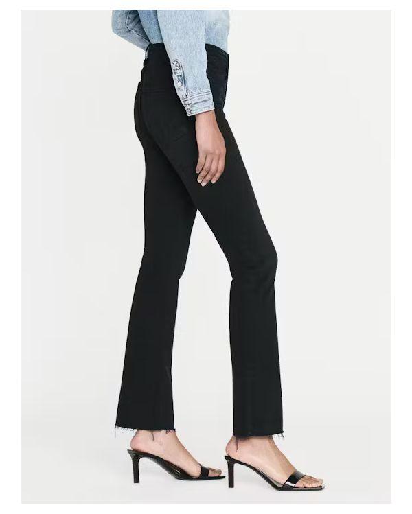 JEAN LE CROP MINI BOOT RAW FRAY BLACKTHORN