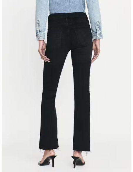 JEAN LE CROP MINI BOOT RAW FRAY BLACKTHORN