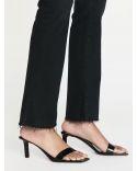 JEAN LE CROP MINI BOOT RAW FRAY BLACKTHORN