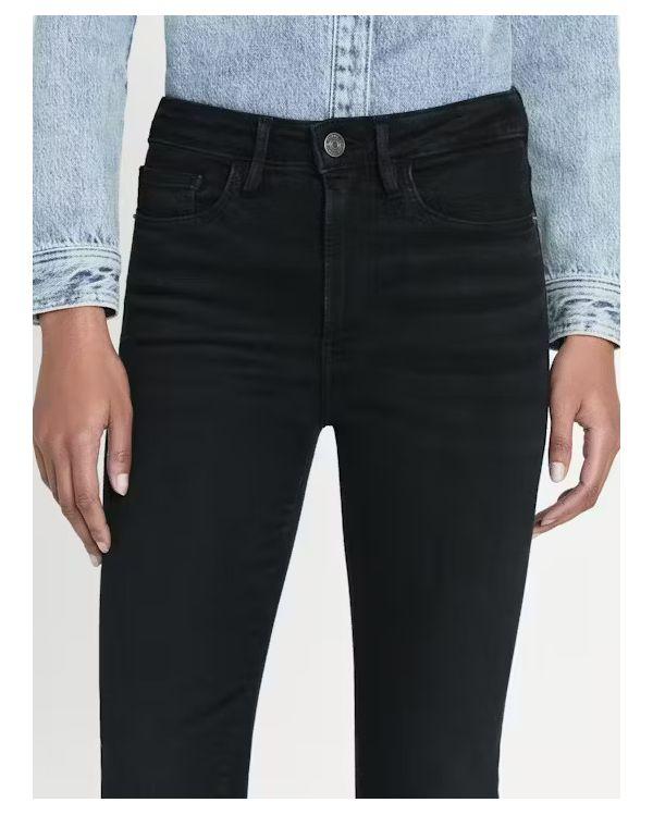 JEAN LE CROP MINI BOOT RAW FRAY BLACKTHORN