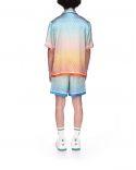 GRADIENT MONOGRAM SILK SHORT SLEEVE SHIRT