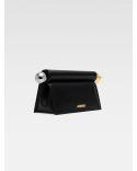 THE BLACK ROUND SQUARE POUCH