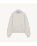 SWEAT COL ROULE WOMEN HEAVY JERSEY GRIS