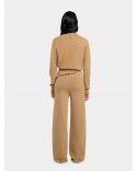 CAMEL WOOL AND CASHMERE SWEATER