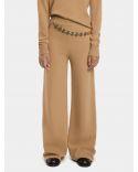 CAMEL WOOL AND CASHMERE PANTS