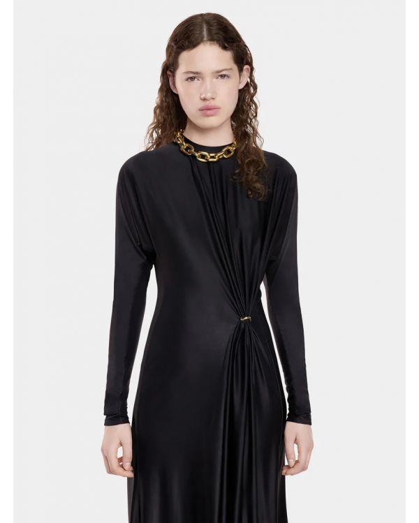 BLACK JERSEY MIDI DRESS 2