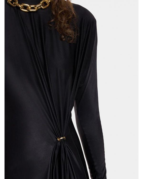 ROBE MIDI EN JERSEY BLACK