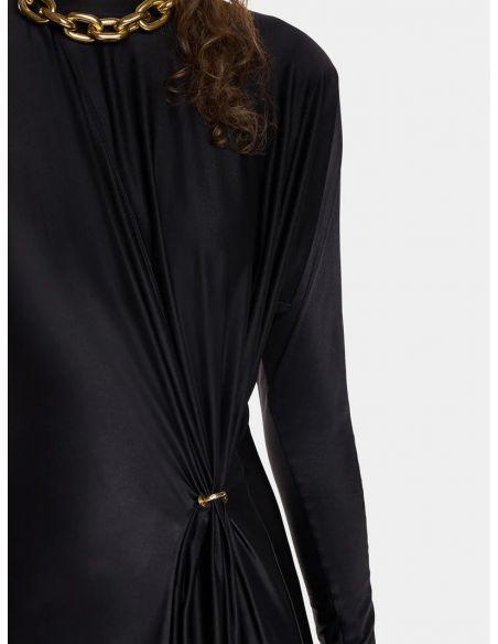 ROBE MIDI EN JERSEY BLACK