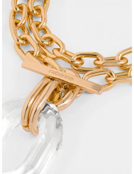 GOLD/TRANSPARENT SAUTOIR NECKLACE