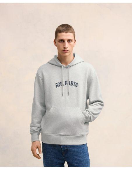 HOODIE AMI PARIS GRIS CENDRE CHINE