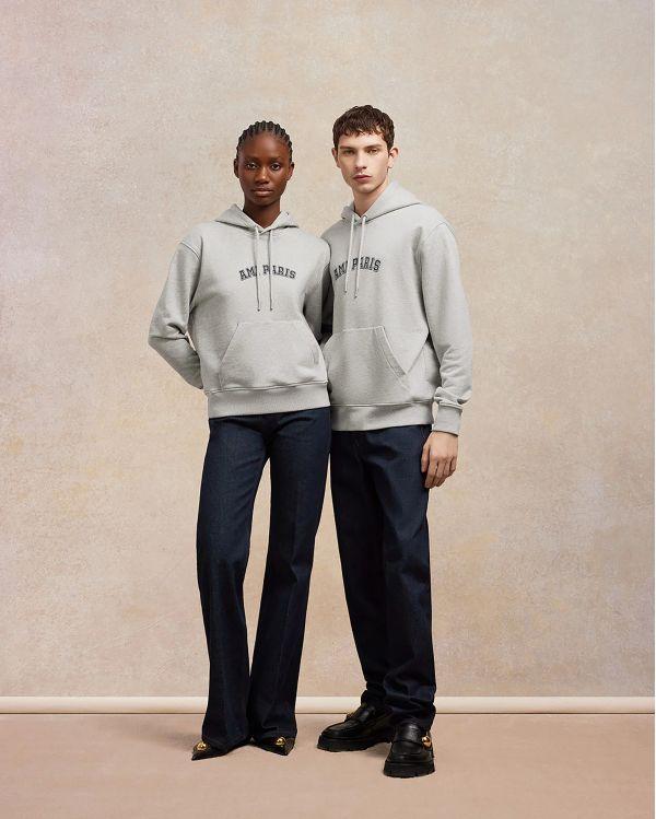 HOODIE AMI PARIS ASH GREY CHINA