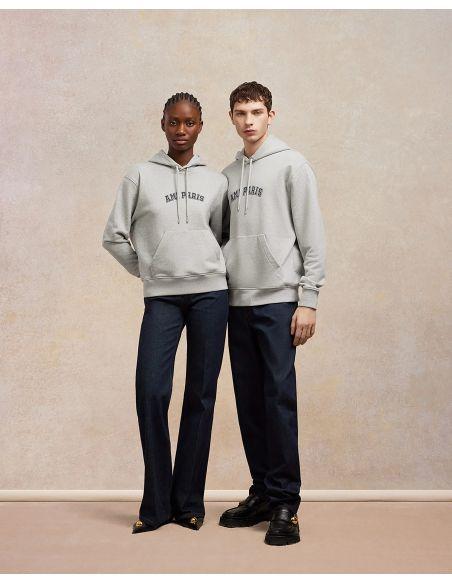 HOODIE AMI PARIS GRIS CENDRE CHINE