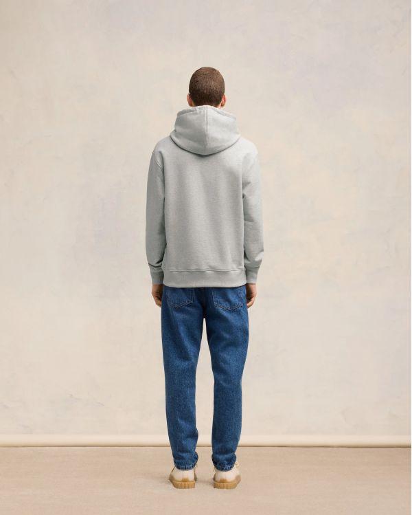 HOODIE AMI PARIS GRIS CENDRE CHINE