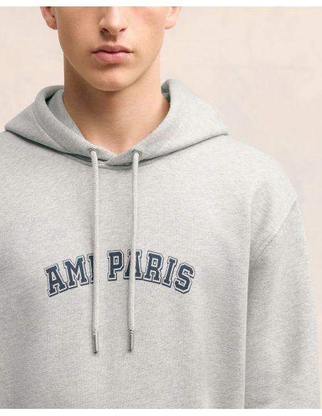 HOODIE AMI PARIS GRIS CENDRE CHINE