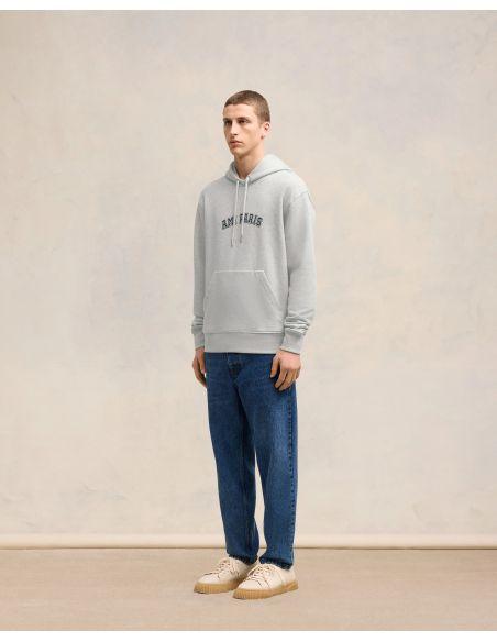 HOODIE AMI PARIS GRIS CENDRE CHINE
