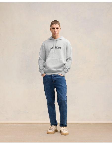 HOODIE AMI PARIS GRIS CENDRE CHINE