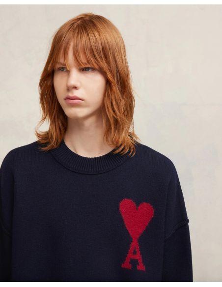 PULL AMI DE COEUR ROUGE BLEU NUIT