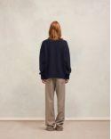 RED MIDNIGHT BLUE HEART FRIEND SWEATER