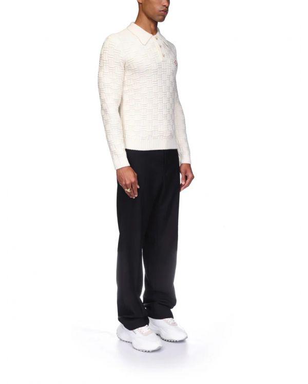 POLO COLUMN KNIT WHITE