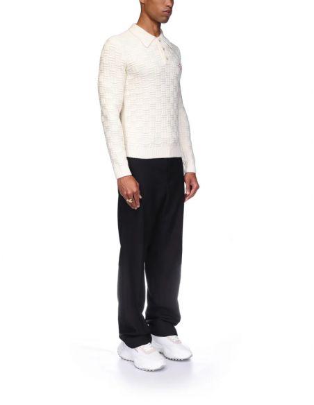 POLO COLUMN KNIT WHITE