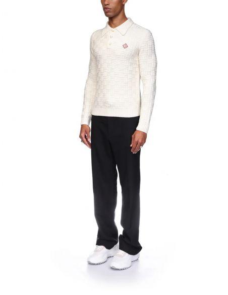 POLO COLUMN KNIT WHITE