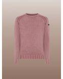 PULL COTTON TECHNO WASH ROUND KNIT PINK