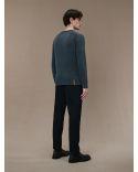 PULL COTTON TECHNO WASH ROUND KNIT PINK