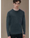 PULL COTTON TECHNO WASH ROUND KNIT PINK