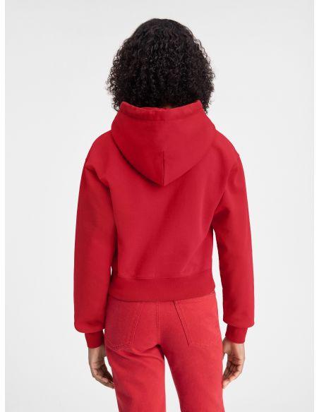 LE HOODIE GROS GRAIN DARK RED
