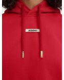 LE HOODIE GROS GRAIN DARK RED