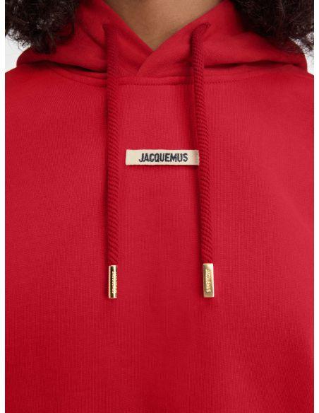 LE HOODIE GROS GRAIN DARK RED
