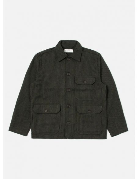 VESTE UTILITY JACKET BLACK/OLIVE