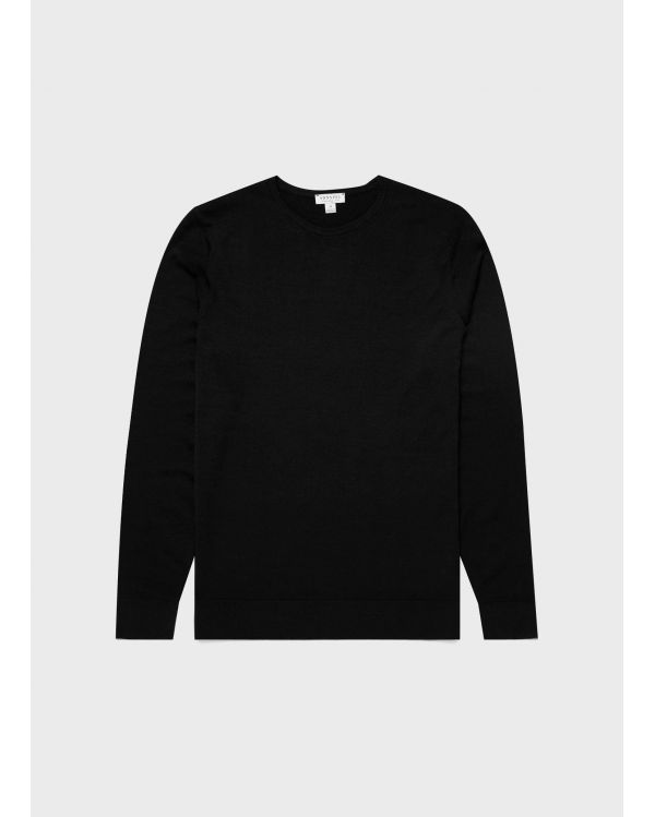 PULL MERINO CREW NECK JUMPER BLACK