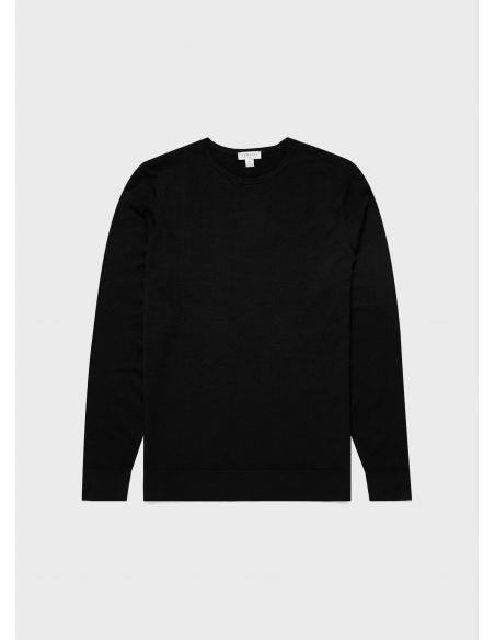 PULL MERINO CREW NECK JUMPER BLACK