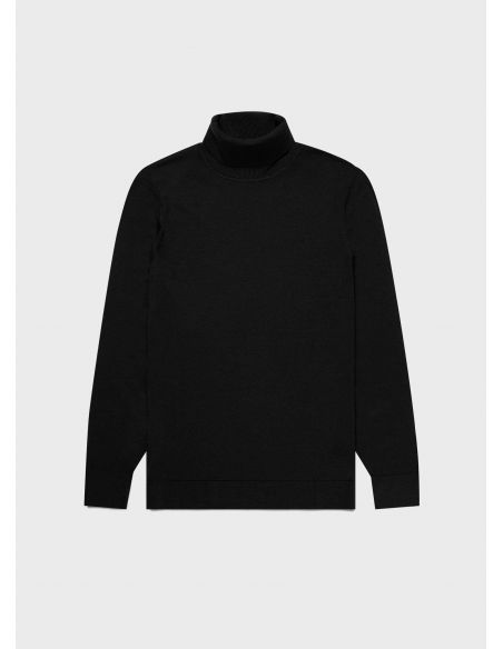 PULL MERINO ROLL NECK JUMPER BLACK