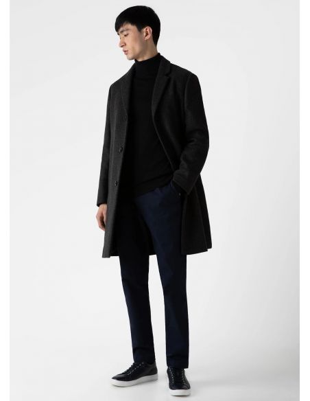 PULL MERINO ROLL NECK JUMPER BLACK