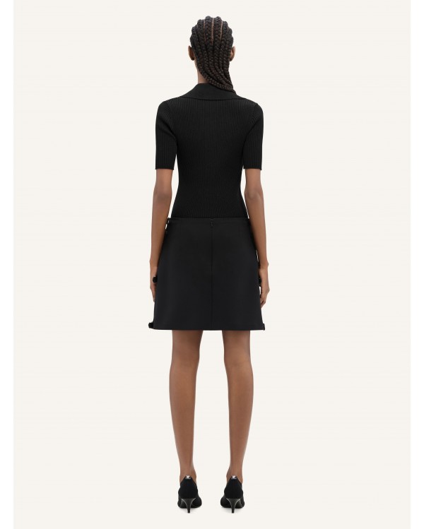 POLO ICONIQUE EN MAILLE CÔTELÉE BLACK