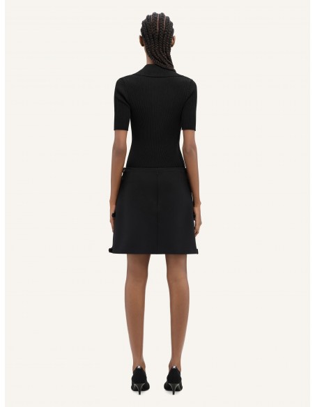 POLO ICONIQUE EN MAILLE CÔTELÉE BLACK