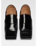 BLACK SQUARE MOCCASINS