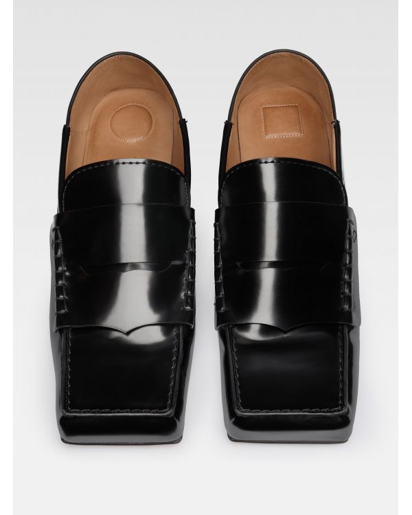 LES MOCASSINS CARRE BLACK