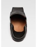 BLACK SQUARE MOCCASINS