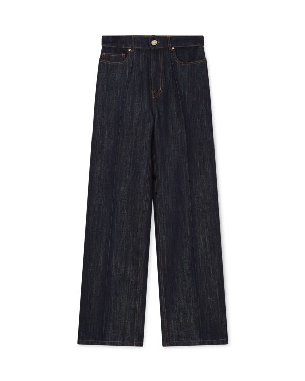 JEAN SILVER LUREX DENIM WHASHED INDIGO