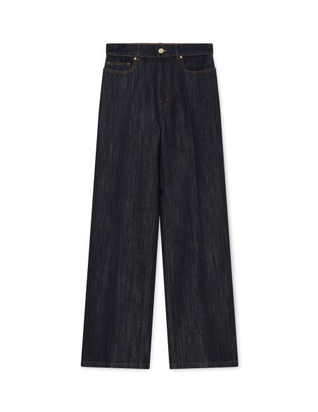JEAN SILVER LUREX DENIM WHASHED INDIGO