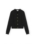 CARDIGAN SPARKLE DOUBLEFACE BLACK