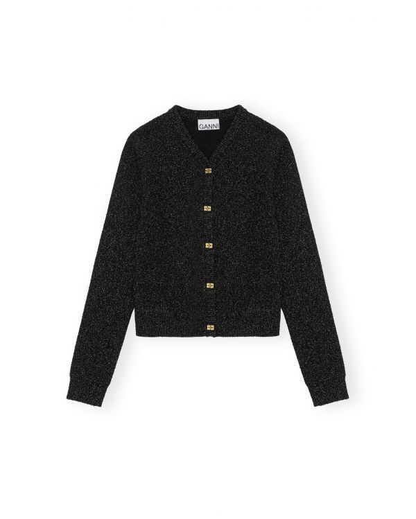 CARDIGAN SPARKLE DOUBLEFACE BLACK