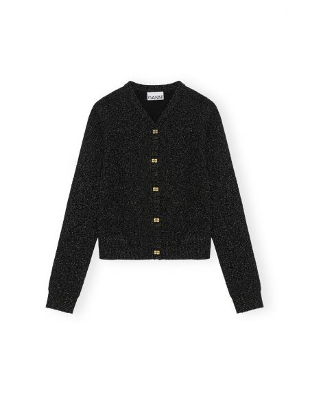 CARDIGAN SPARKLE DOUBLEFACE BLACK